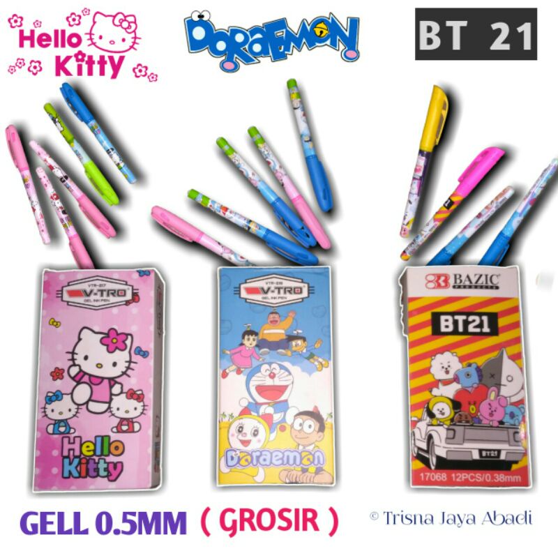

PULPEN BT21 KARAKTER DORAEMON HELLO KITTY GROSIR