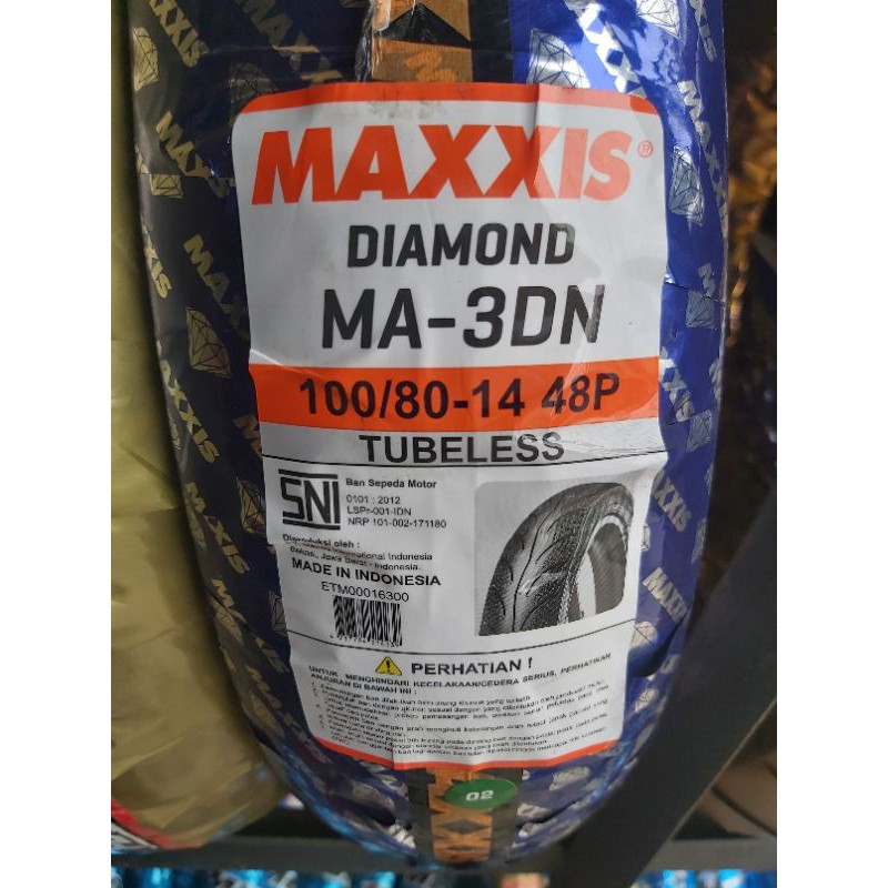ban maxxis diamond 100/80 ring 14
