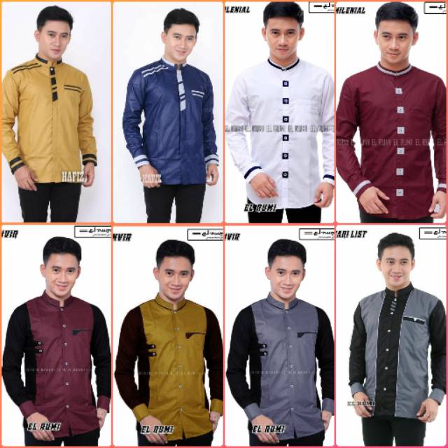  Baju Koko Az Zahir  Gus Azmi Elrumi Shopee Indonesia