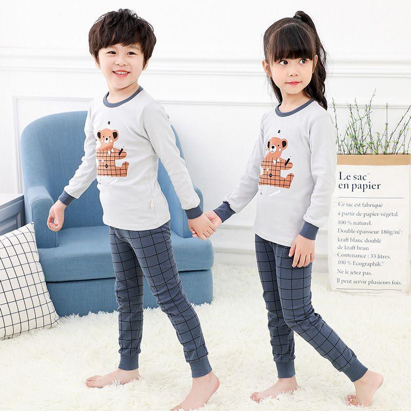  Baju  tidur  anak cowok  remaja GREY DOLL BEAR PYJAMAS nyaman 