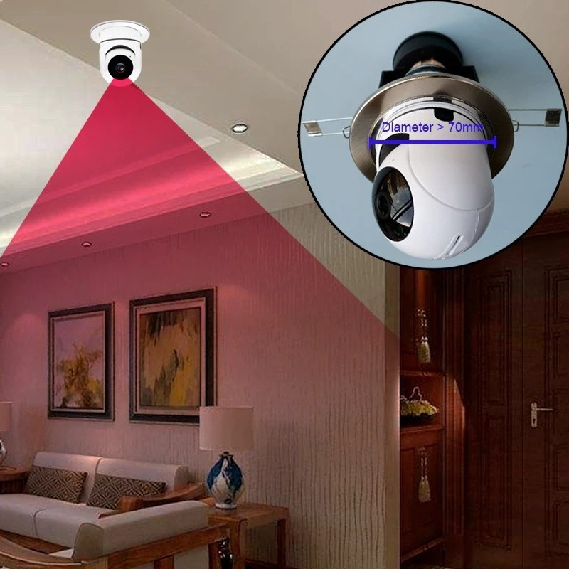 IP CAM CAMERA CCTV BULB WIFI APP V380 PANORAMIC/KAMERA IP BOHLAM 360 EYES