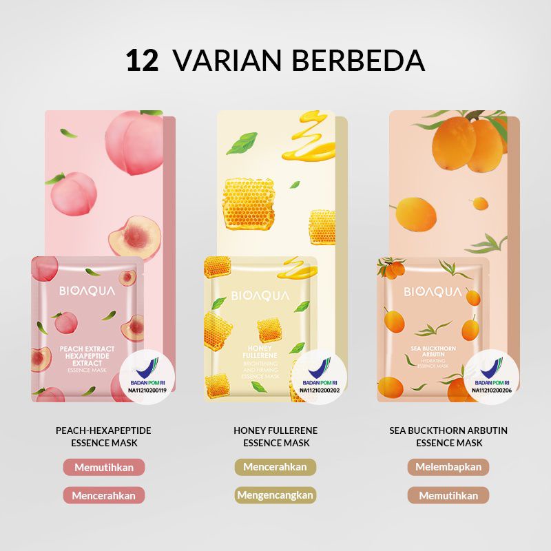 BIOAQUA SHEET MASK/BIOAQUA FRUIT SHEET MASK/BIOAQUA SERUM SHEET MASK