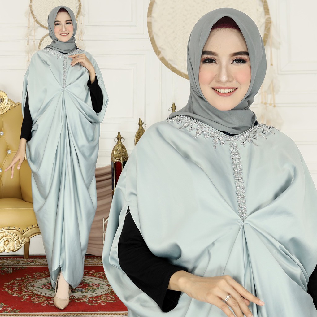 HOPYLOVY - Kaftan Wanita Muslim Model Kalong Bahan Velvet Roberto Triana