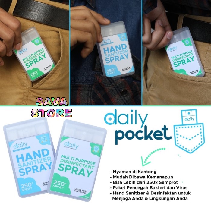 DAILY POCKET SANITIZER DISINFECTANT SPRAY - HAND SANITIZER SAKU