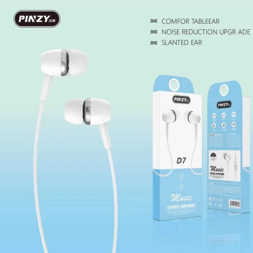 HANDSFREE  PINZY D7 / HEADSET PINZY 7 SERIES MUSIC STEREO EARPHONE SUARA SUPER BASS