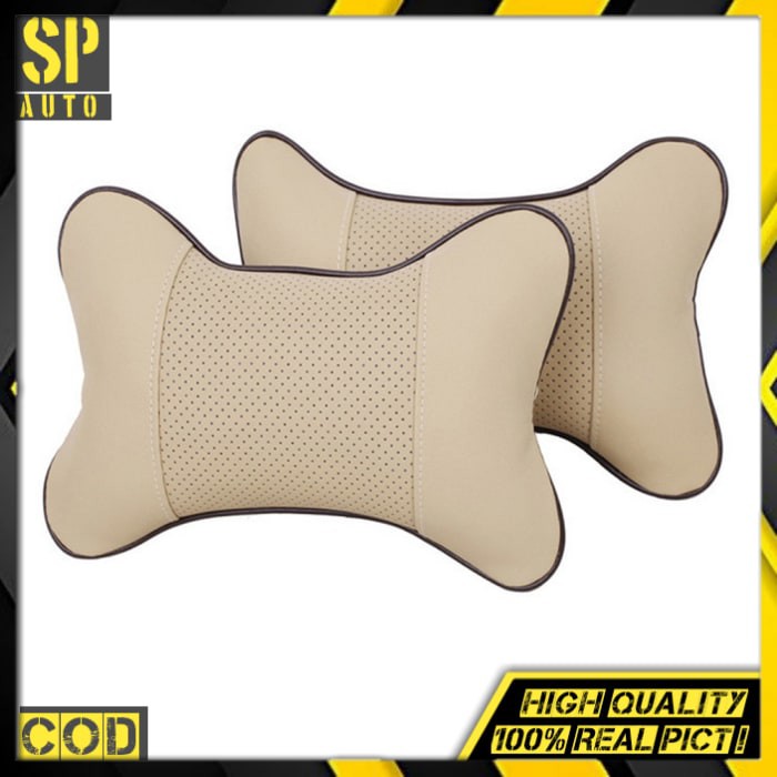 2 Pcs Bantal Headrest Leher Jok mobil lucu Lembut Empuk SH 100