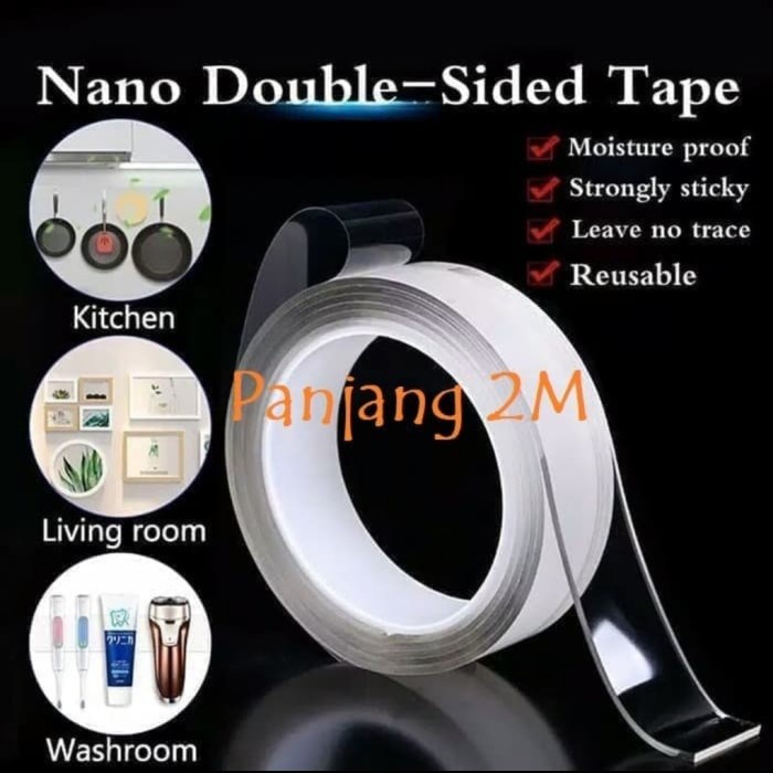 

Wow Nano Megic Tape Transparant Double Tape Super Rekat 3Cmx2M, Bagus