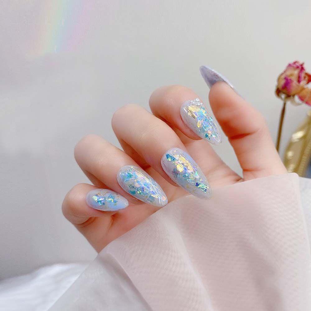 Agustina Nail Art Sequin Shiny Candy Paper Fragments Cellophane Dekorasi Nail Art DIY