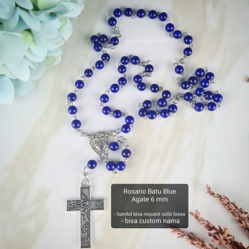 Rosario Blue Agate 6 mm