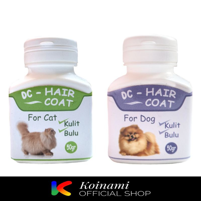 DC HAIR COAT VITAMIN BULU  UNTUK KUCING ANJING / vitamin kucing/ BTM