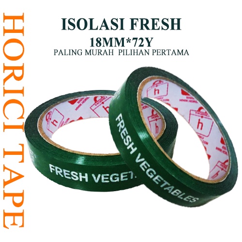 ISOLASI MERK HORICI FRESH VEGETABLE SAYUR DAN BUAH 72Y HIDROPONIK SELOTIP