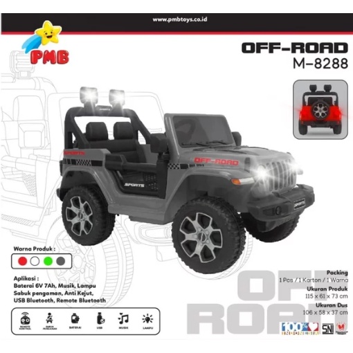 Mobil Aki Mainan Anak PMB M8288 Offroad Jeep