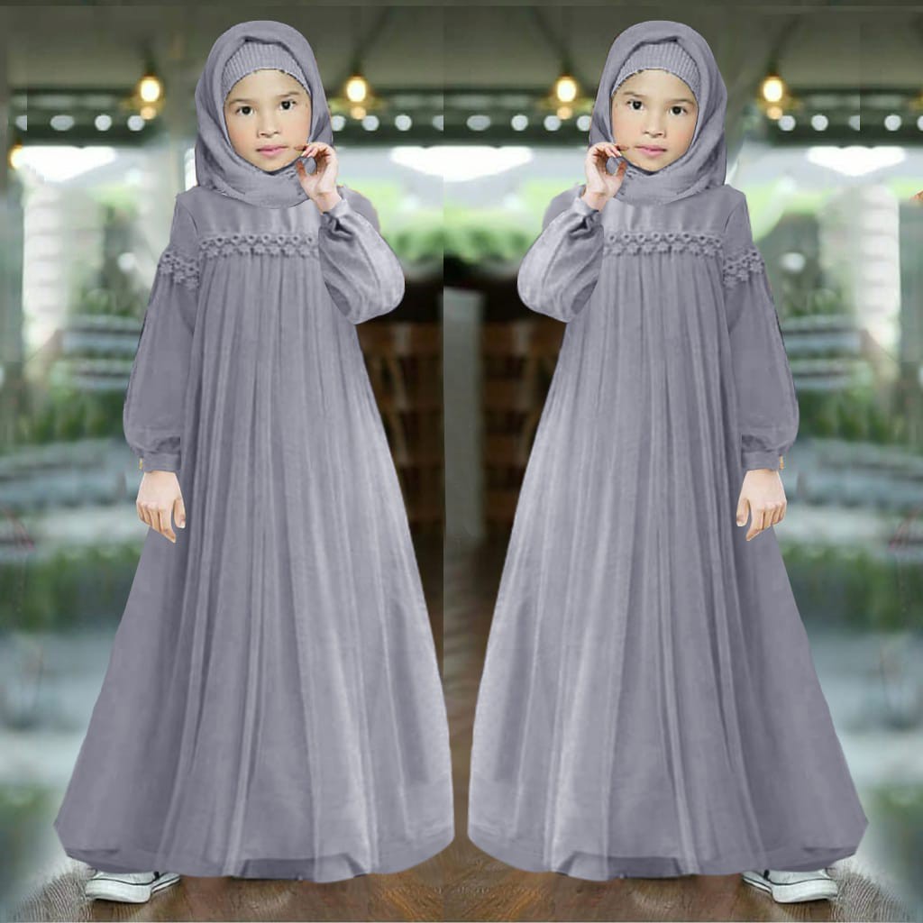 PCS GAMIS ANAK MAXY NURAINI KID MOSCREPE TILE VARISI RENDA 3 UKURAN S M L PMS ADA VIDEO REVIEW ASLI PRODUK