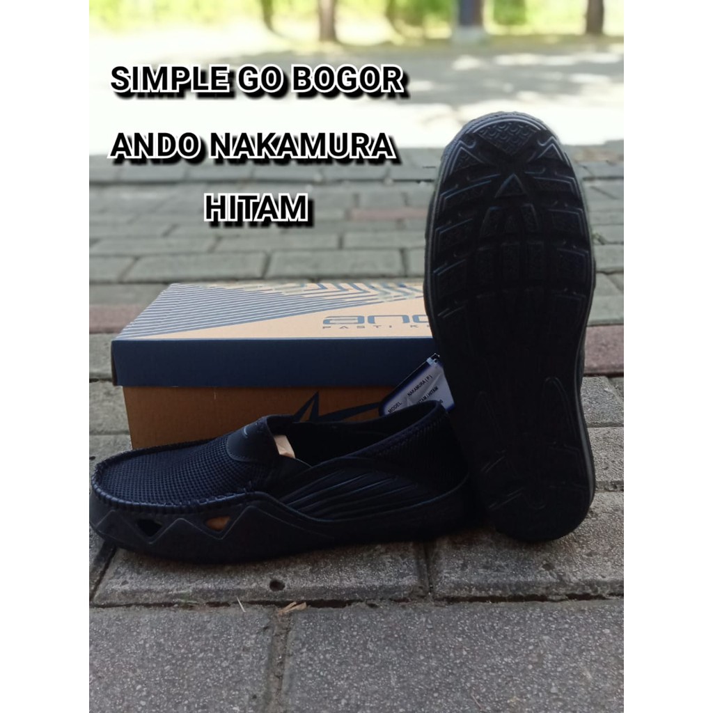 Sepatu slip-on pria ando nakamura ori size 39-43