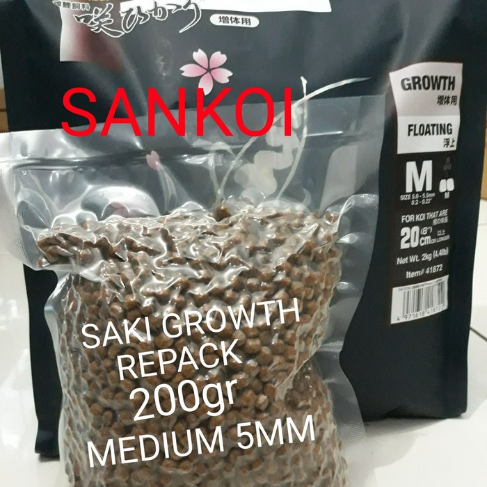 

saki hikari growth size medium /m /repacking /repack 200g /200 gr