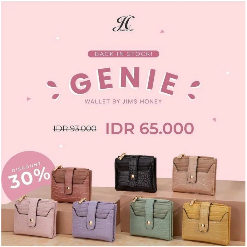 Jims Honey Genie Nicole Wallet Dompet kecil muat banyak impor