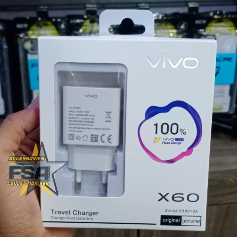 Charger Vivo X60 Original Dual Engine Fast Charging Dua Mesin Micro USB