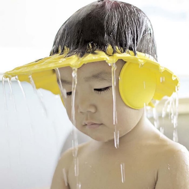 BISA COD - TOPI KERAMAS ANAK BAYI PELINDUNG MATA SHOWER CAP WARNA ACAK