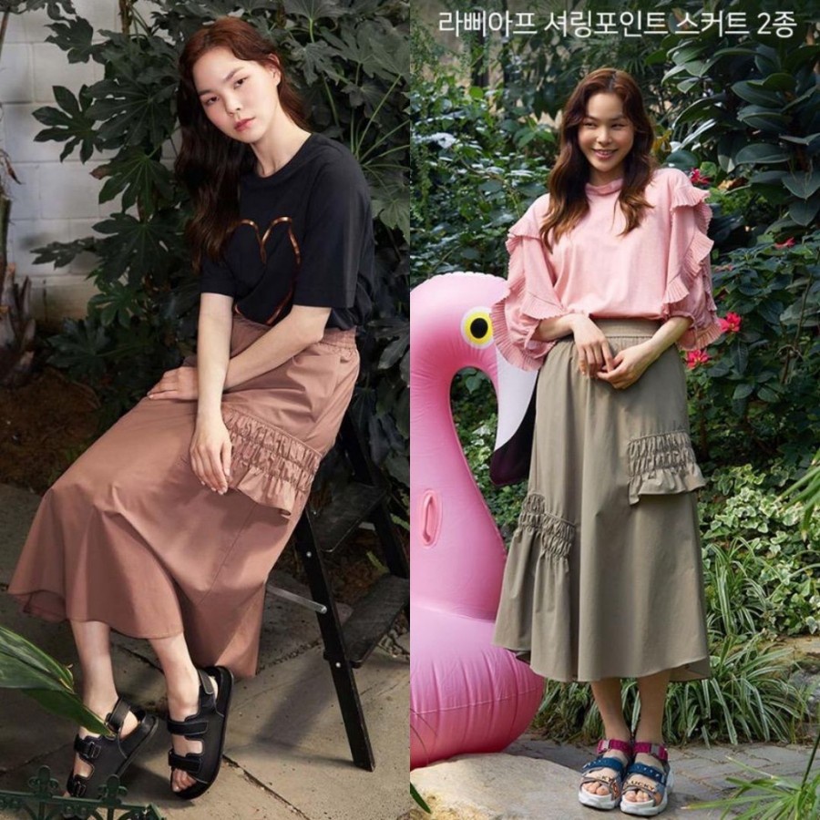 Lapiaf Korean Maxi Ruffle Skirt - Rok Wanita Korea Original Branded