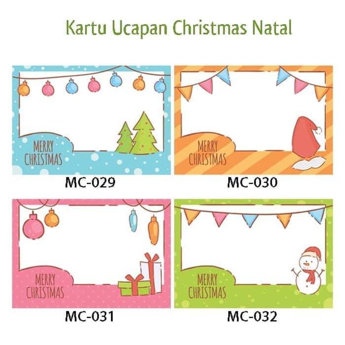 Christmas Greeting Cards Kartu Natal Ucapan Selamat Tahun Baru Xmas Shopee Indonesia