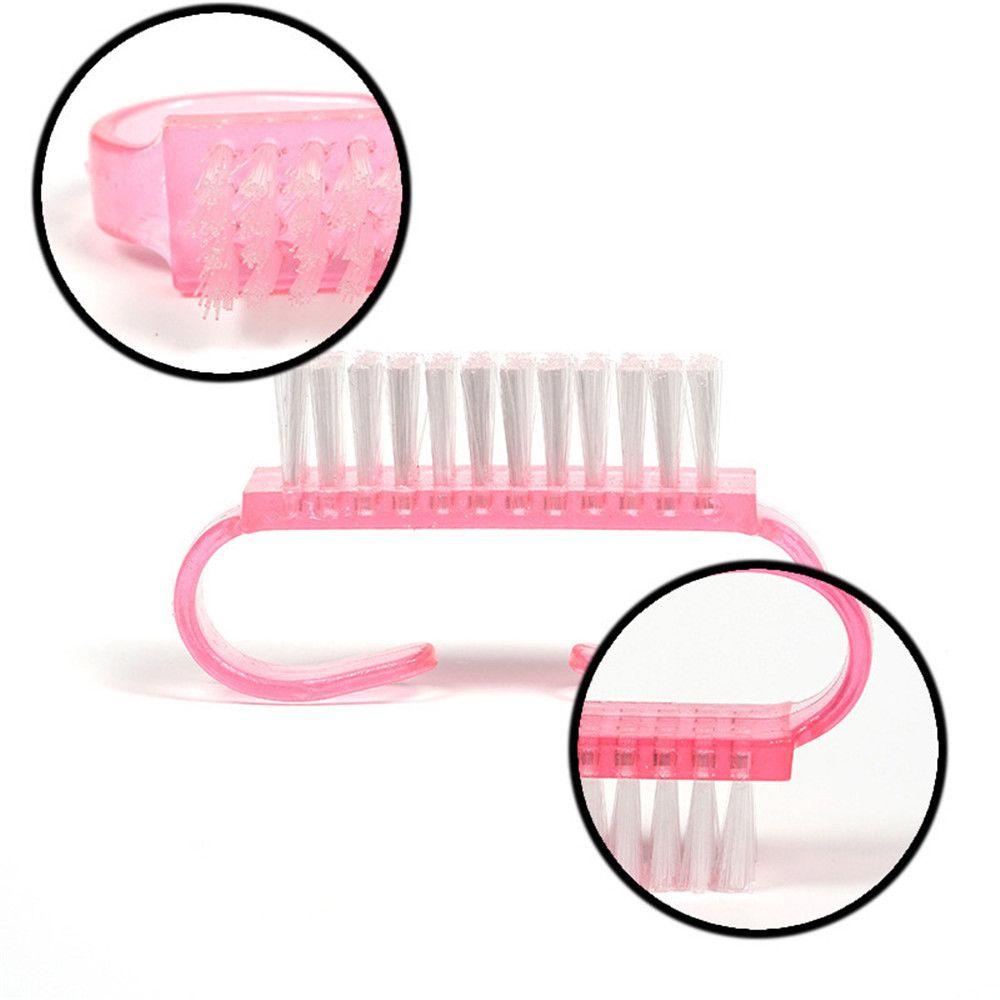 Top 3pcs Sikat Kuku Portable Pedicure Alat Gosok Kuku Plastik