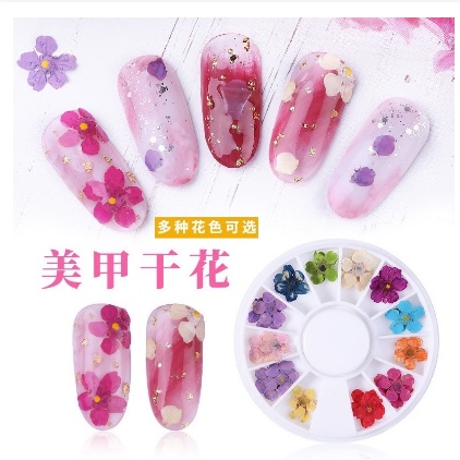 Dry flower nail art resin wheel bunga kering nailart Produk Good Quality