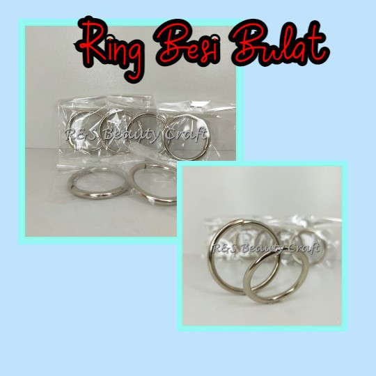 Ring Bulat Besi kecil - ring bulat gorden-ring bulat nikel-alat kerajinan-peralatan craft