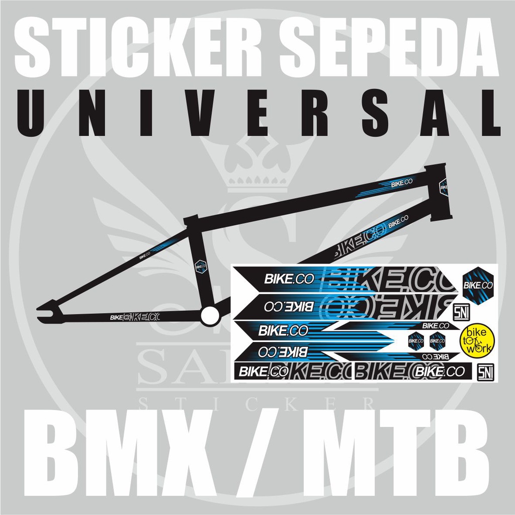 STICKER VARIASI SEPEDA BMX / MTB / UNIVERSAL / STRIPING STIKER SEPEDA BIKE.CO 04 BIRU MUDA
