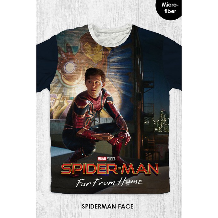 Baju Kaos Anak & Dewasa Marvel Spiderman - Spiderman Face