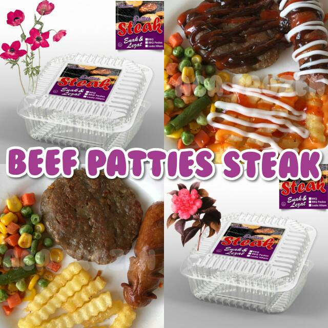 BEEF PATTIES STEAK + SOSIS
