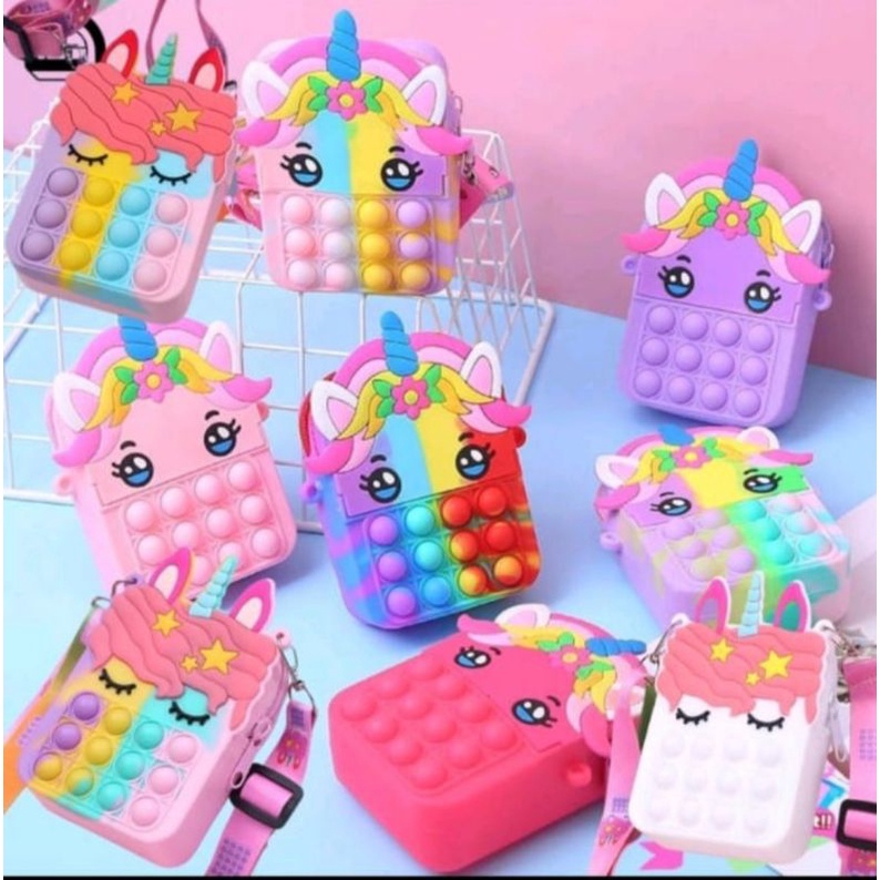 Tas Anak Unicorn Pop It (Standart KECIL)