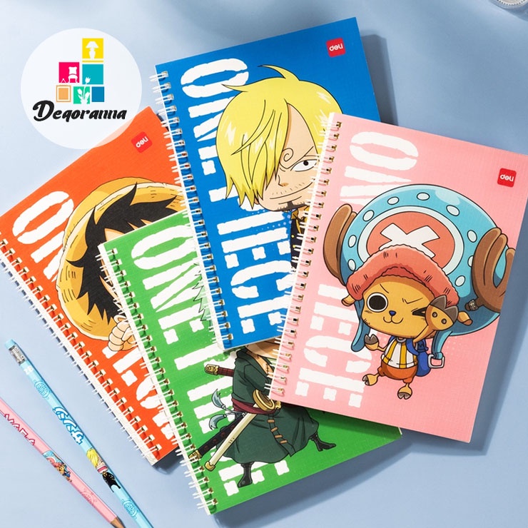 

Buku One Piece Spiral Notebook One Piece Luffy Zorro Sanji Spiral A5 B5 60 Lembar 70 GSM Deli / Buku & Alat Tulis / Buku Tulis & Kertas / Notebook & Notepad