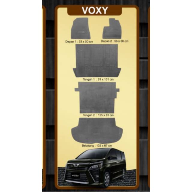 Karpet karet alas lantai mobil Voxy Full set