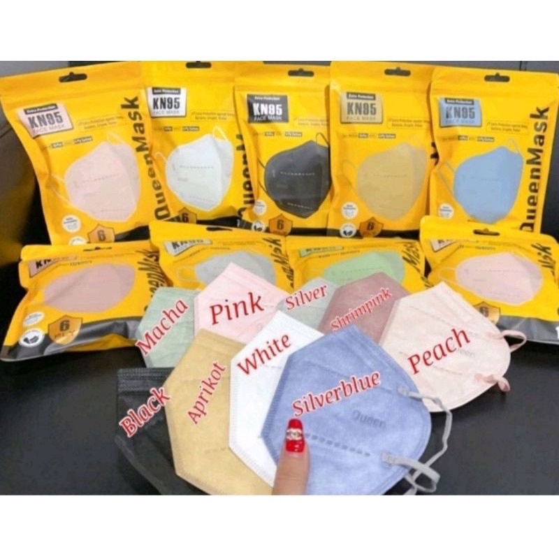 OBRAL!!! Masker KN95 QUEEN MASK Warna 6Ply Premium isi 10 Pcs6Ply Premium