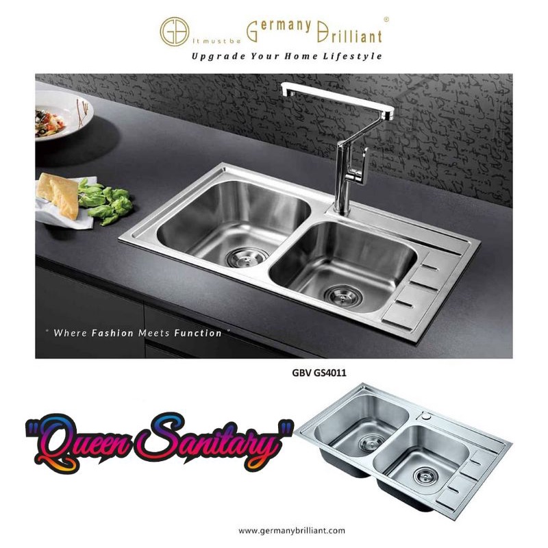 GBVGS4011 Kitchen Sink Stainless ORIGINAL GERMANY BRILLIANT GBV GS4011