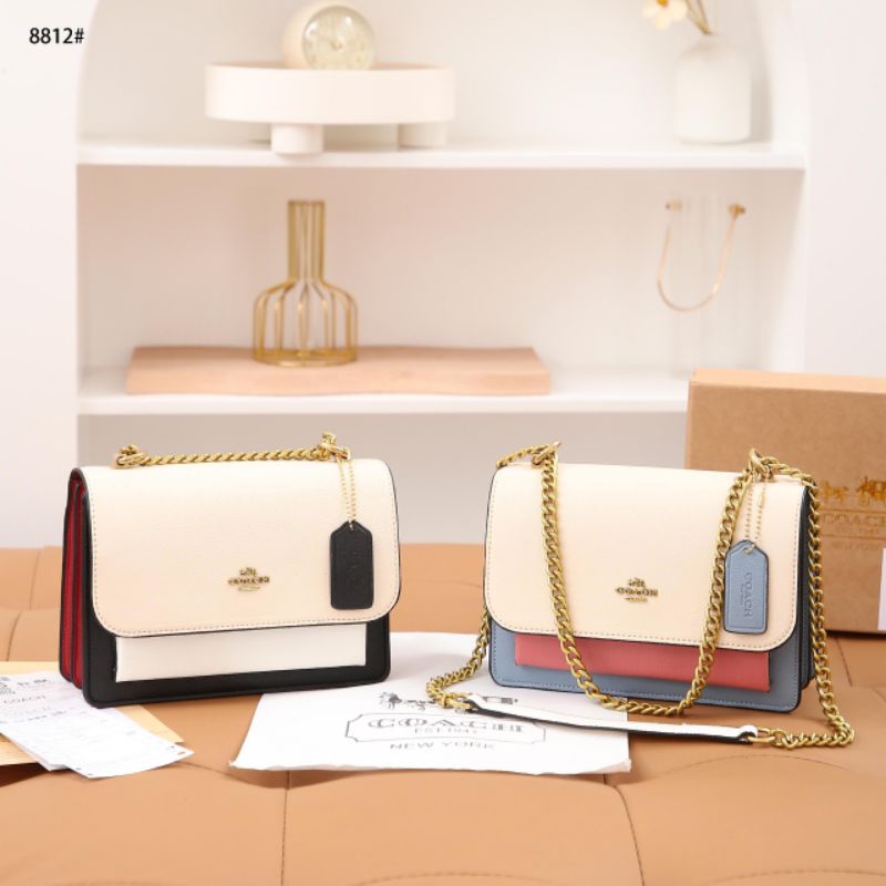 Alco - Tas Wanita Coach Parker Colourblock Shoulder Bag Fashion Import 8812