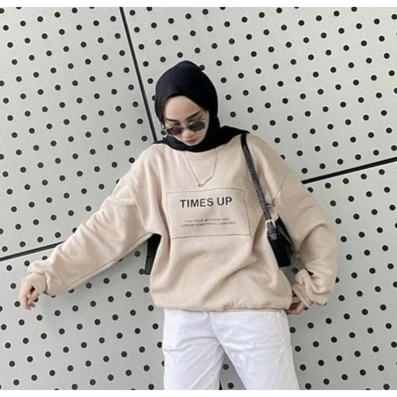 PAKAIAN WANITA - TIMES UP SWEATER - SWEATER WANITA TERBARU - OOTD