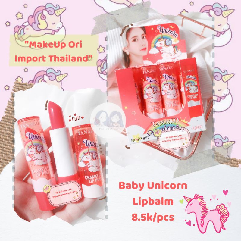 Pelembab Bibir Lipbalm Permen Bibir Unicorn Tanako