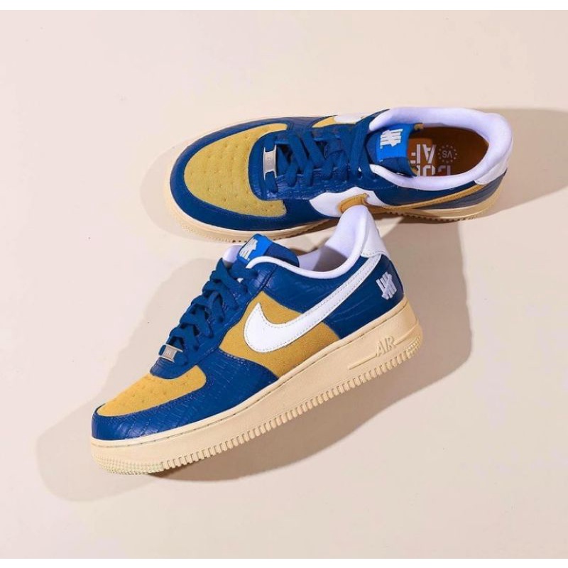 NIKE AIR FORCE  ONE BLUE GOLD ORIGINAL BNIB