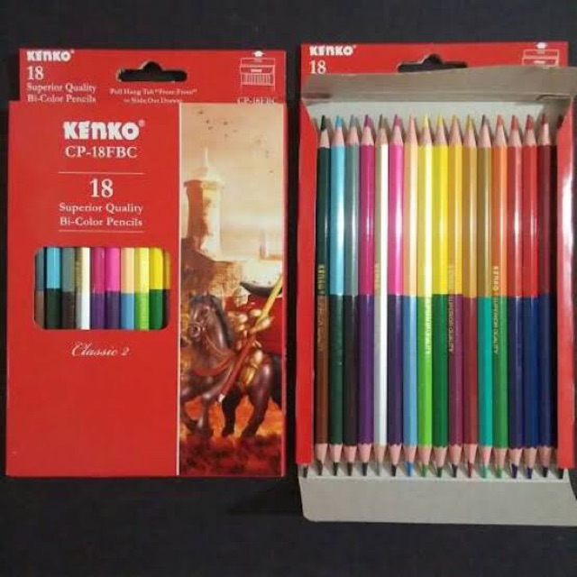 Pensil Warna / Coloring Pencil KENKO Bicolors 36 warna-1