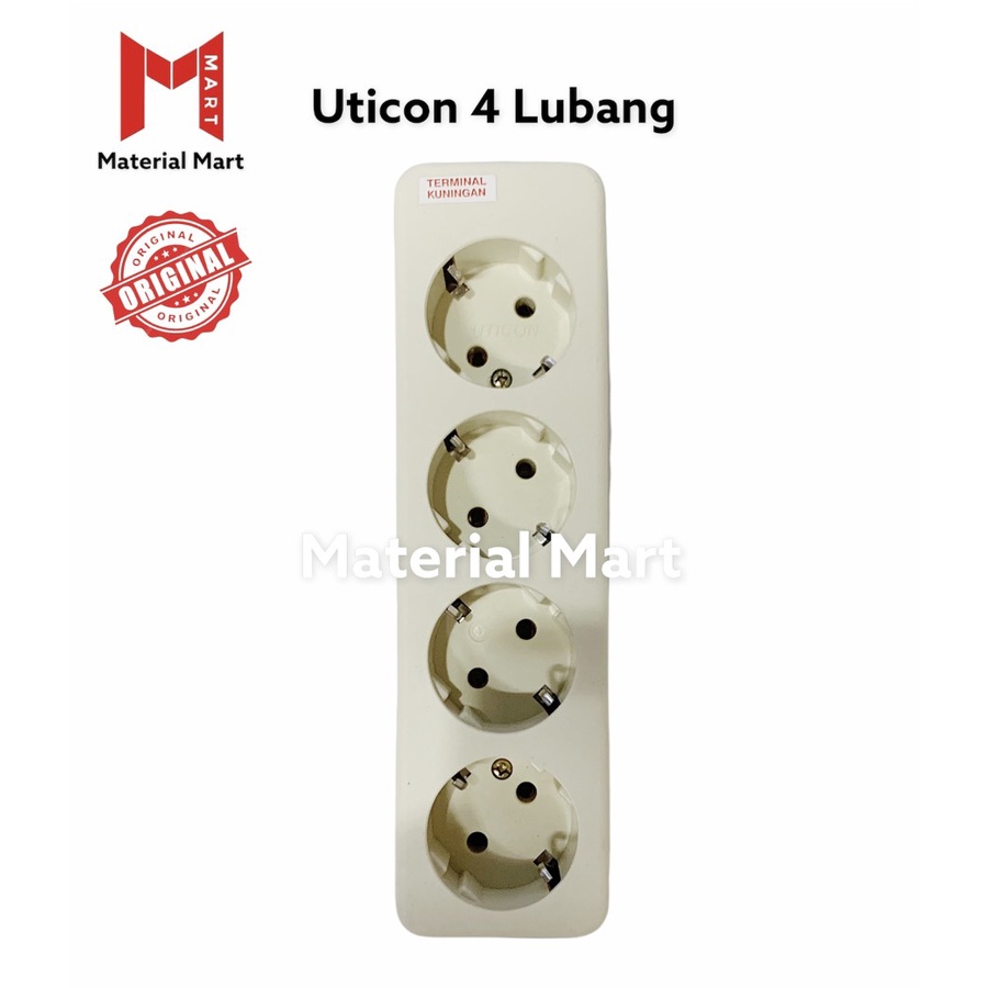 Stop Kontak Uticon 4 Lubang ST-148 | Stop Kontak Broco 4 Lubang 15340 | Material Mart