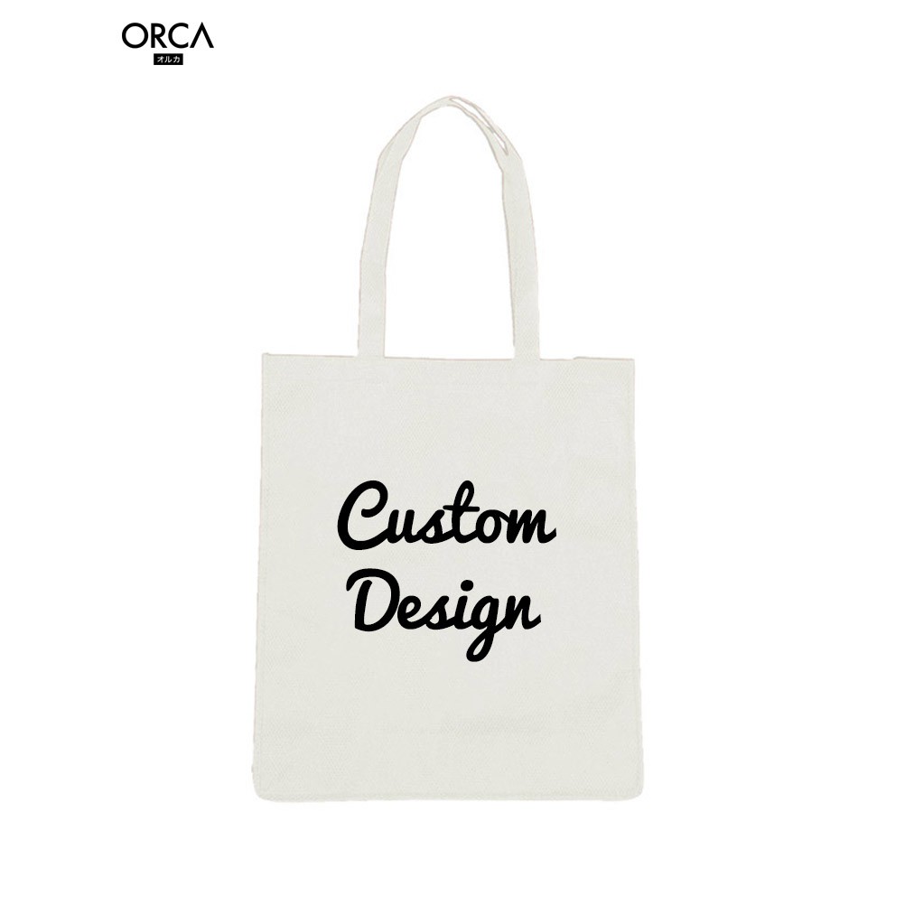  Tote Bag  Tas Blacu Custom Desain Sablon  Satuan  Gambar Atau 