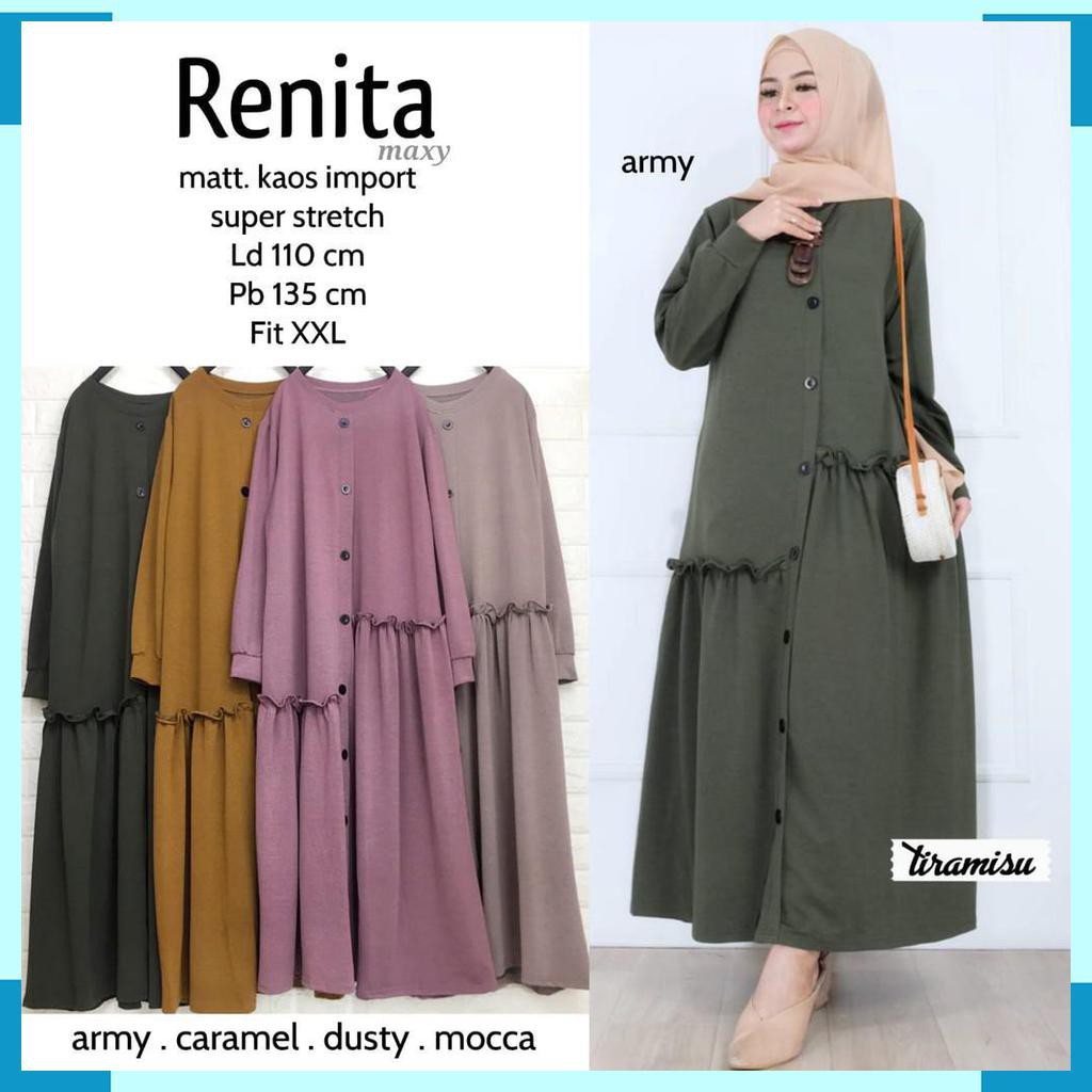 DRESS GAMIS. RENIYA MAXY. FASHION MUSLIM WANITA. BY TIRAMISU