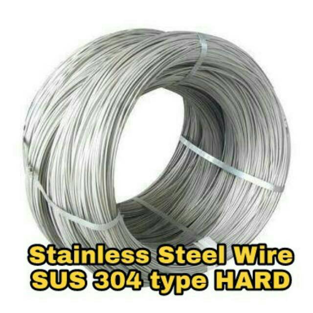  Kawat stainless  steel 304 keras per 1 kg berbagai diameter 