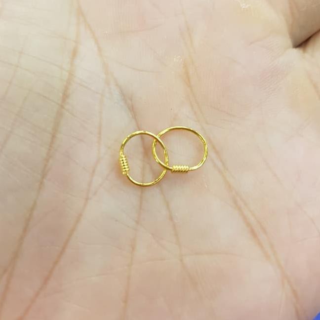 setok baru anting kenip baby emas 375 untuk bayi baru lahir >