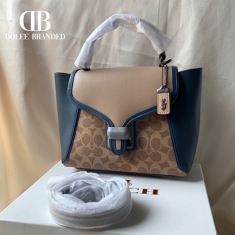 [READY STOCK] COACH COURIER CARRYALL CATFISH HANDBAG ( F699) - BLUE