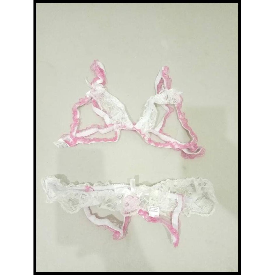 LINGERIE BIKINI SET WHITE ROSE BLOOMING NEW 2017 - UNGU