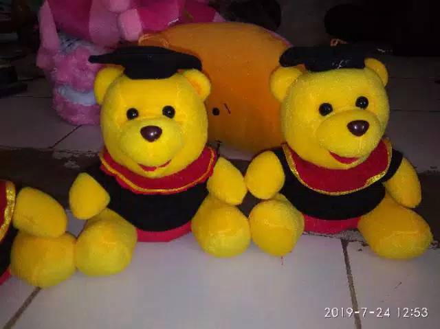 Boneka the pooh wisuda.