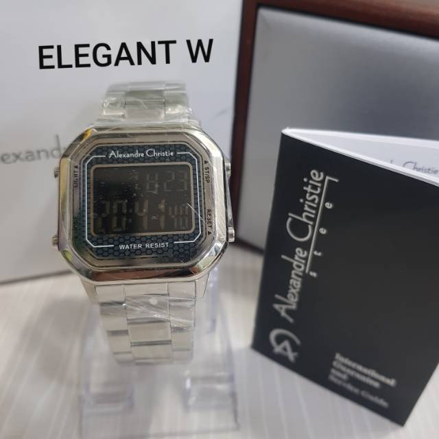 JAM TANGAN ALEXANDER CHRISTIE WANITA DIGITAL ORIGINAL AC 9226LH SILVER
