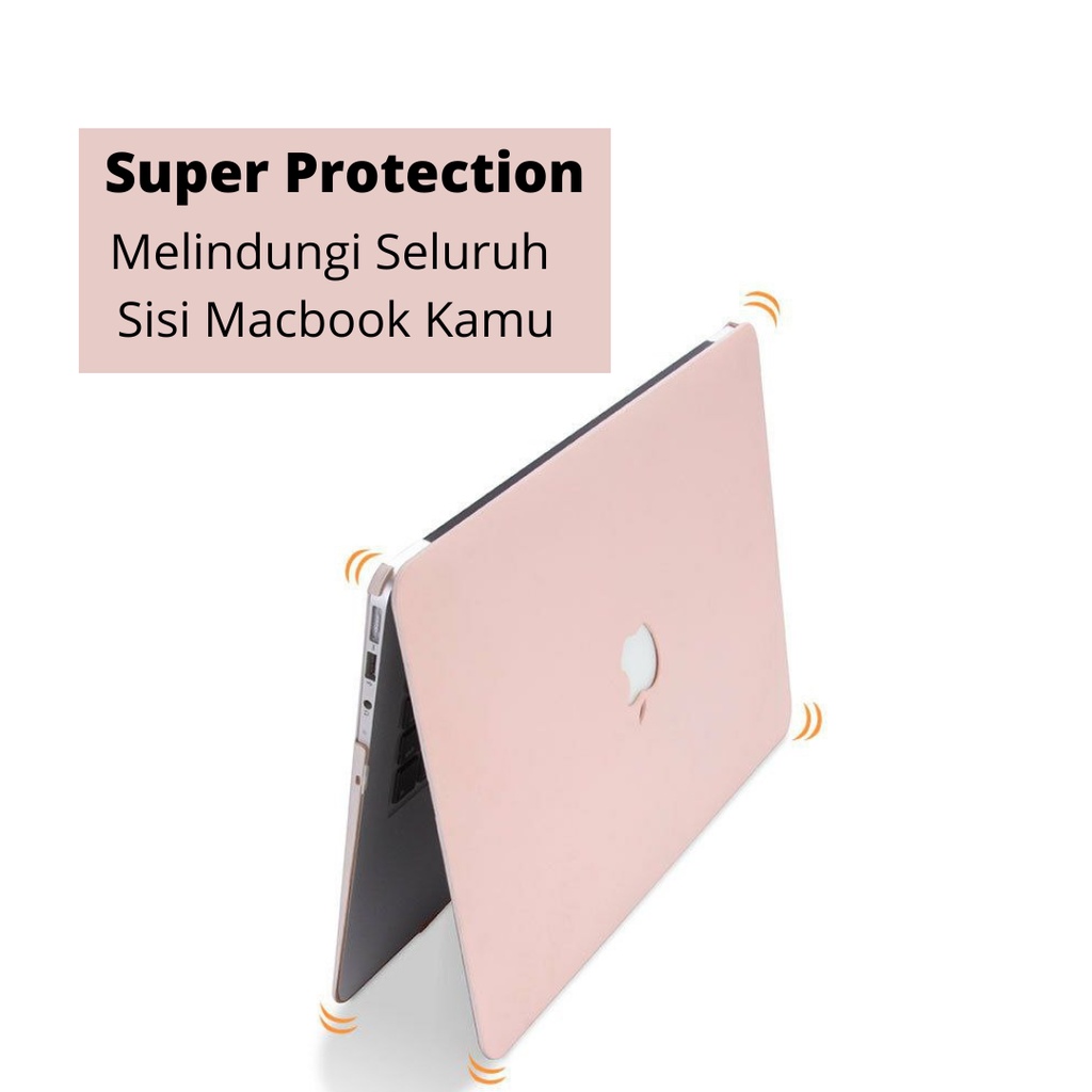Case Macbook Air M2 M1Pastel Soft Pink Premium Casing With Keyboard Case for Macbook Air Pro Retina M1 M2